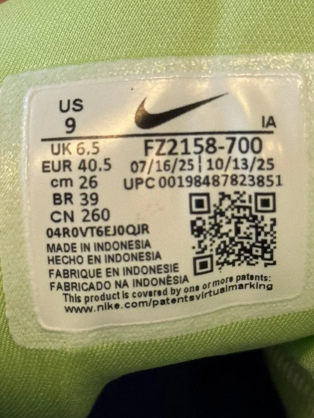 Nike Zoom Vapor Pro 3 HC Volt Tint Sapphire Tennis Shoes Women’s 9 FZ2158-700